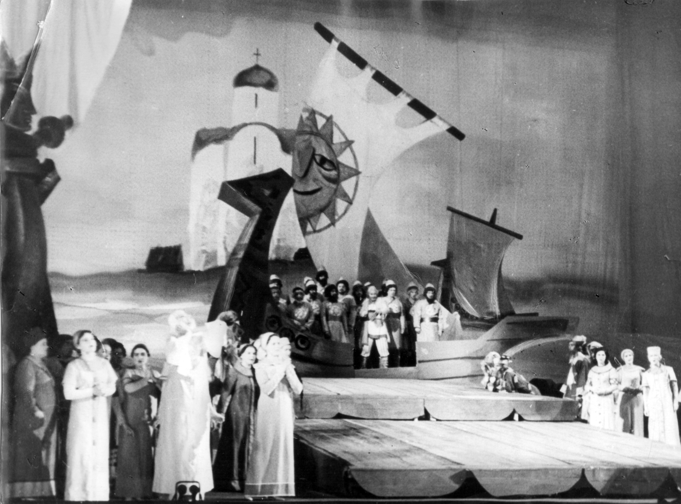 Сцена из оперы «Садко» Н. Римского-Корсакова &#40;постановка 1954&#41;